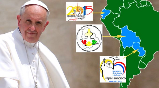 Papa Francisco de visita en América Latina. Ecuador - Bolivia - Paraguay