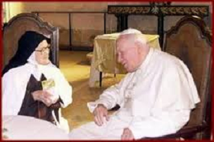 Sor Lucía y Juan Pablo II