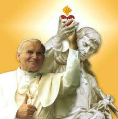 Juan Pablo II y el Corazón de Cristo con San Luís