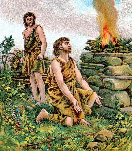 Caín y Abel ofreciendo sacrificio
