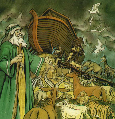 Noé y los animales entran al arca