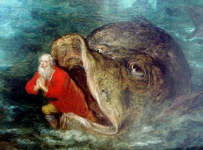 El profeta Jonás es vomitado por el pez