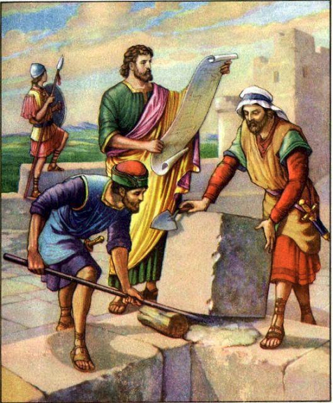 Nehemías reconstruye el muro de Jerusalén
