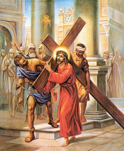 Jesús con la cruz a cuestas