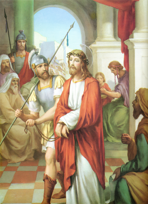 Jesús condenado a muerte por Pilatos