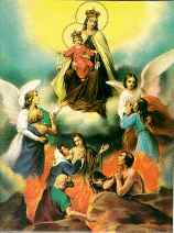 La Virgen María y las almas del purgatorio