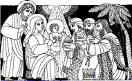 Los Reyes Magos
Al observar los detalles del dibujo
los ni�os de preparan a acoger 
(o recuerdan el evangelio) del domingo.
Al colorearlo lo asimilan a�n m�s.