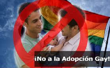 No a la adopción por parejas de homosexuales gay