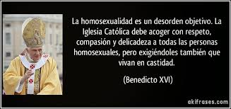 Benedicto XVI sobre la homosexualidad