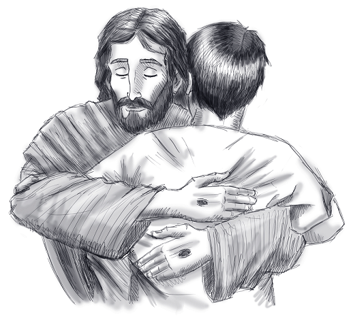 El perdón divino - un abrazo de Jesús