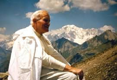 Juan Pablo II en los alpes 