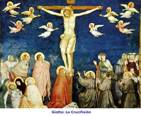 Jesús clavado en la cruz