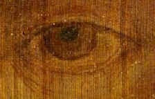 Ojo ampliado del Velo del Santo Rostro de Manoppello