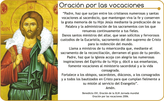 Oración por las vocaciones sacerdotales y religiosas - Benedicto XVI